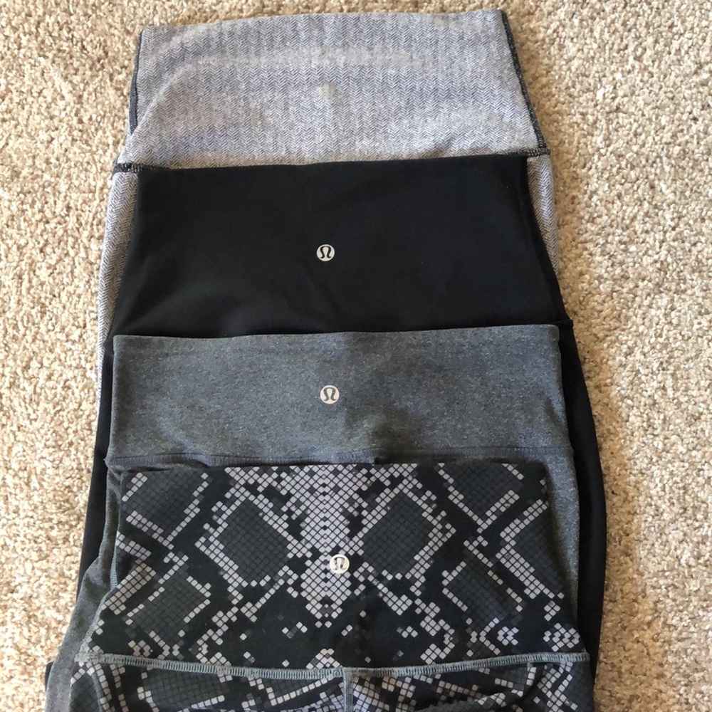 Lot—4 Lululemon leggings size 4